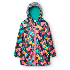 Chaqueta Impermeable Con Capucha Mariposas