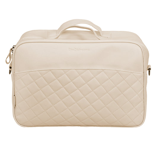 Bolso Pañalera Con Cambiador Rom­bos  Beige Bimbidreams