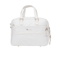 Bolso Pañalera Con Cambiador Rombos Blanco Bimbidreams