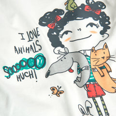 Camiseta Love Animals Blanca