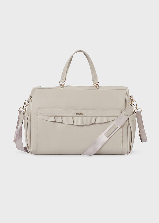 Bolso Pañalera Volantes Beige Mayoral