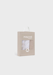 Set 3 Muselinas Conejo Rombos Beige Mayoral Empaque