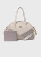 Bolso Pañalera Combinada Beige