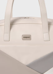 Bolso Pañalera Combinada Beige