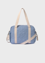 Bolso Pañalera Acolchado Osos Azul