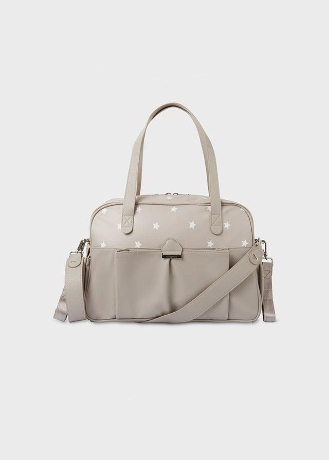 Bolso Pañalera De Estrellas Beige Mayoral