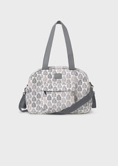 Bolso Pañalera Estampado Hojas Gris Mayoral