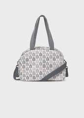 Bolso Pañalera Estampado Hojas Gris Mayoral estilo 