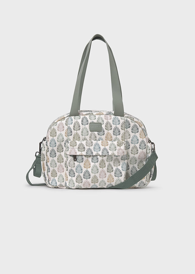 Bolso Pañalera Estampado Hojas Verde Mayoral