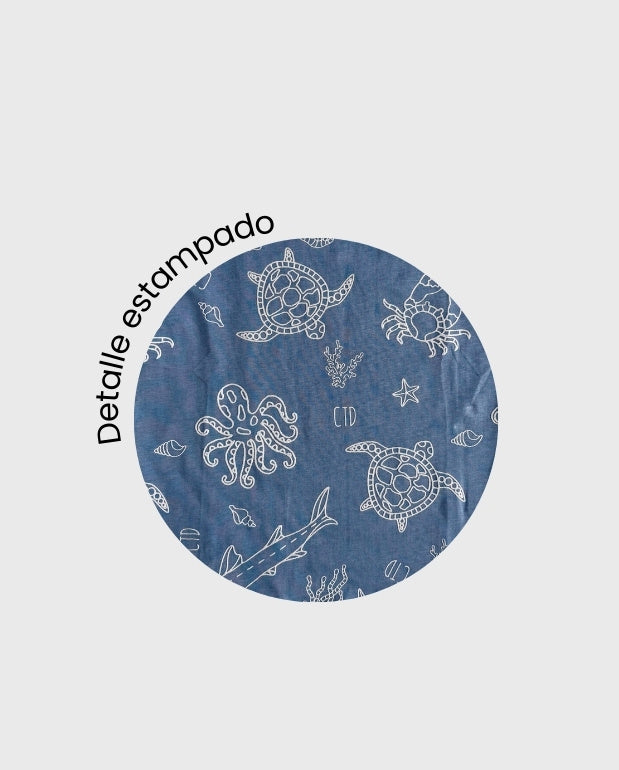 Camiseta Esqueleto Animales del Mar Oceano