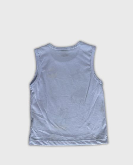 Camiseta Esqueleto Estampado Playa Blanco