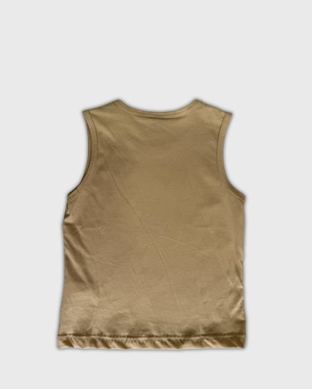 Camiseta Esqueleto Estampado Playa Baige