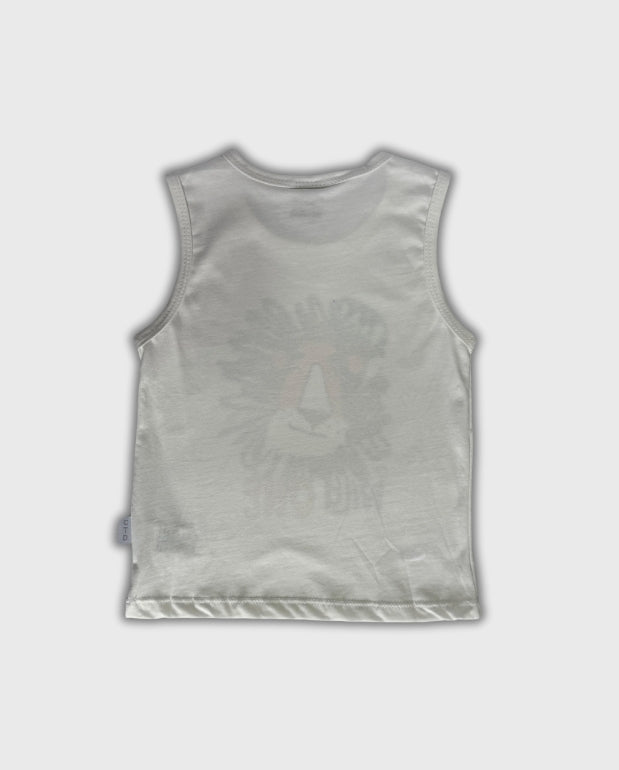 Camiseta Esqueleto Estampado Leon Espalda