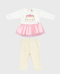 Conjunto Saco Gato Bordado Tul