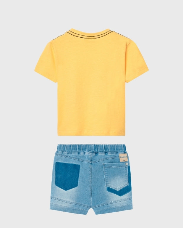 Conjunto Bermuda Tucan Amarillo Boboli Estilo