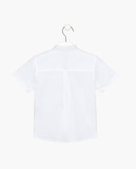 Camisa Manga Corta Blanca Cuello Mao