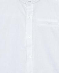 Camisa Manga Corta Blanca Cuello Mao