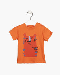 Camiseta Estampado Tigre Naranja