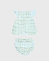 Conjunto Blusa Rayas Detalle Ojalillo Niña