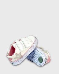 Tenis Velcro Brillo Estrella Blanco Melosos Par