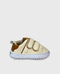 Tenis Velcro Marfil Detalle Café Melosos Moda