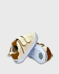 Tenis Velcro Marfil Detalle Café Melosos Niño