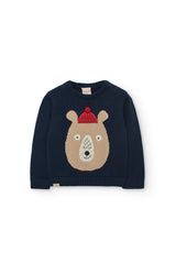 Saco Tricot Oso Navy Boboli