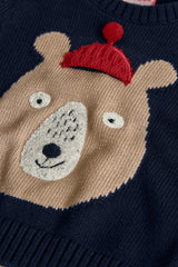 Saco Tricot Oso Navy Boboli