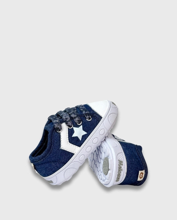 Tenis Denim Estrella Blanca Melosos Moda