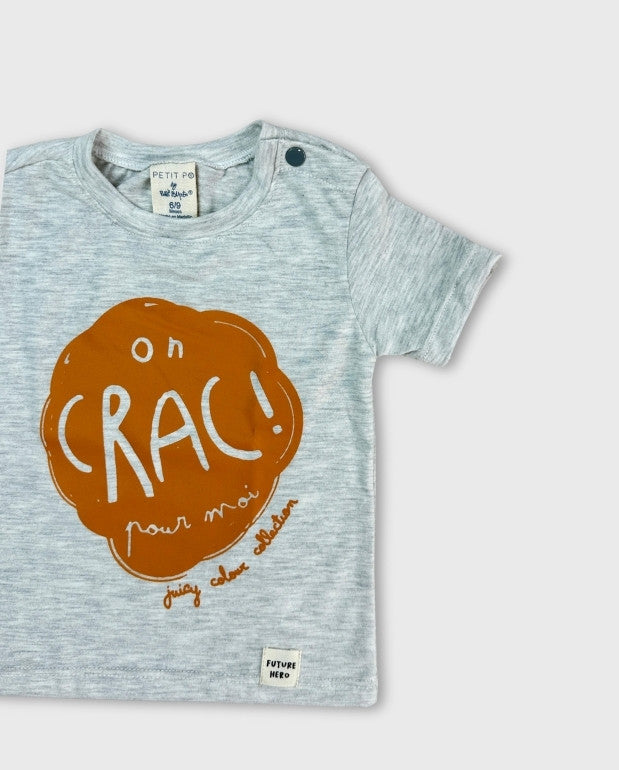 Conjunto Pantalon Camiseta Gris Detalle