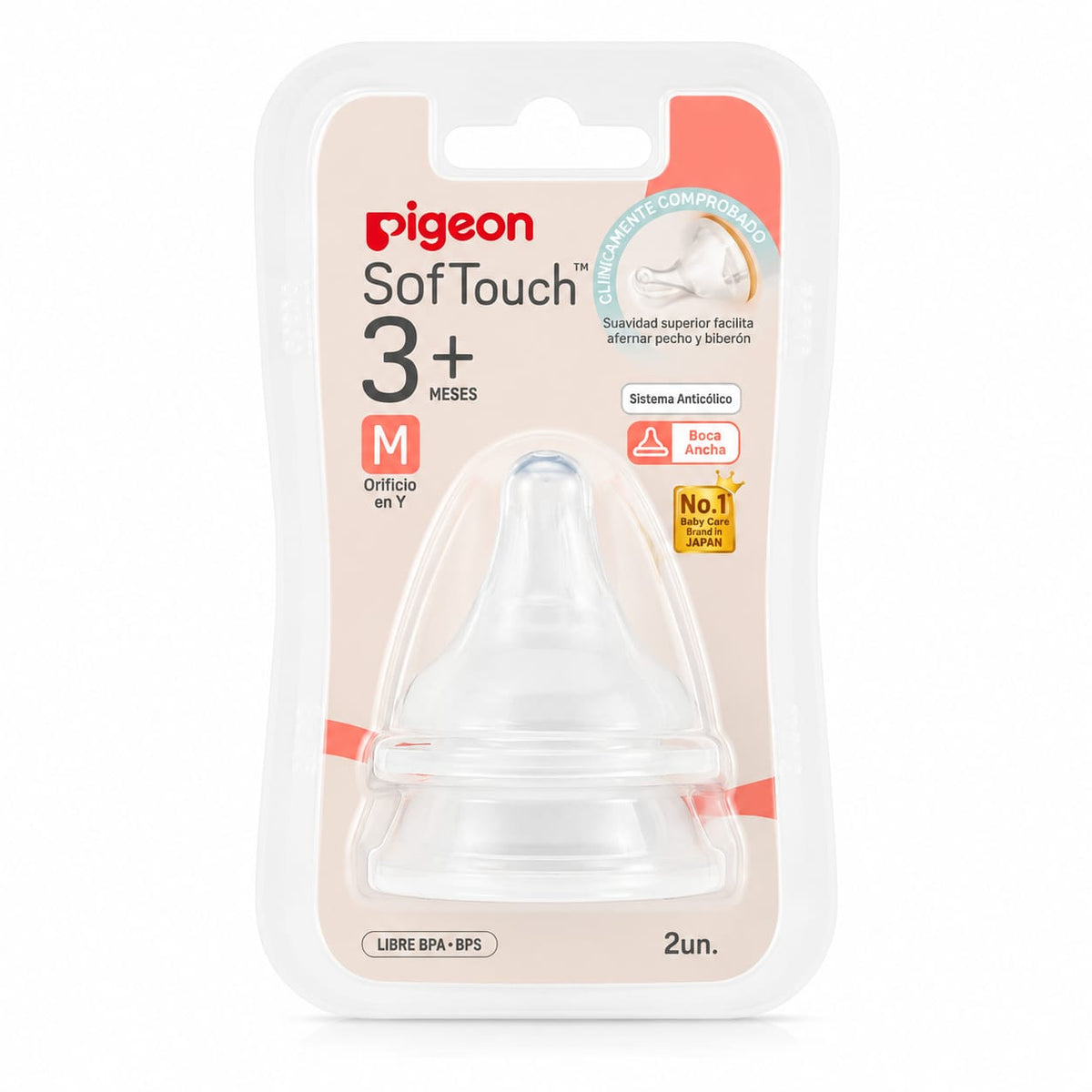 Set 2 Tetinas 3m+ SotTouch Pigeon