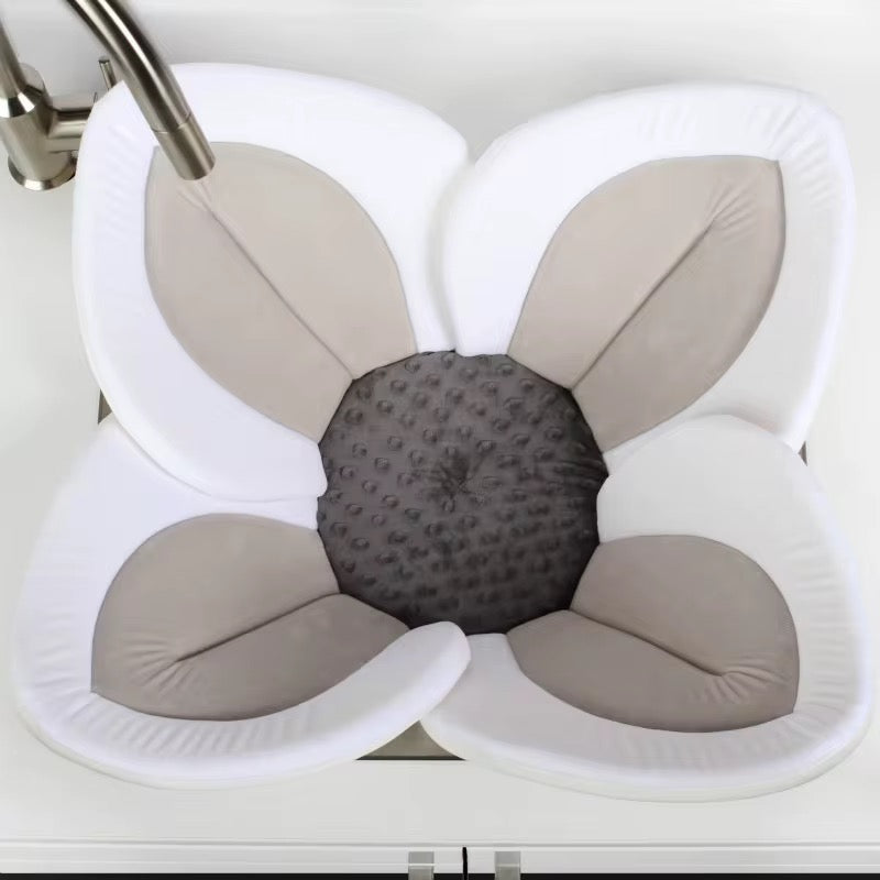 Cojín Para el Baño Bebé Estilo Flor Gris