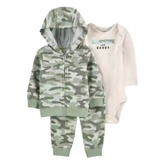 Conjunto 3 Piezas Chaqueta Camuflado Bebé Niño