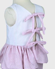 Conjunto Short Puntos Rosa Detalles
