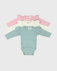 Set 3 Bodys Boleros Colores Pastel Niña