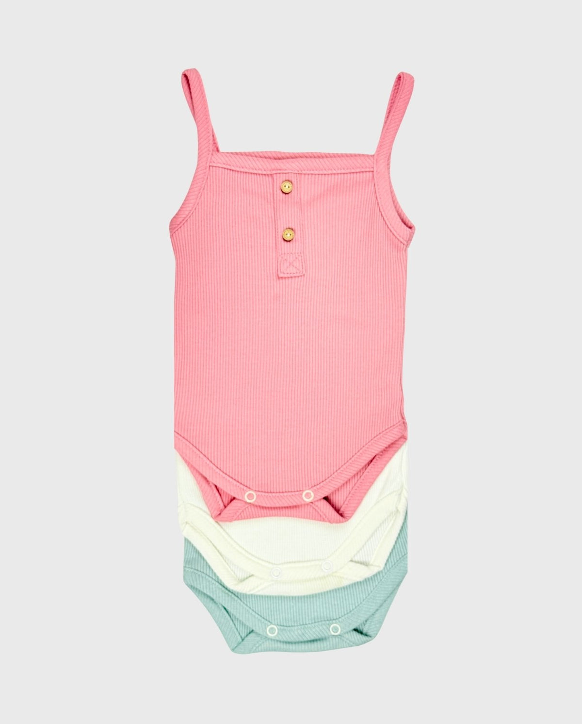 Set 3 Bodys Tirantes Colores Pastel