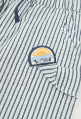 Conjunto Bermuda Rayas Surf Azul Bobolidetalle