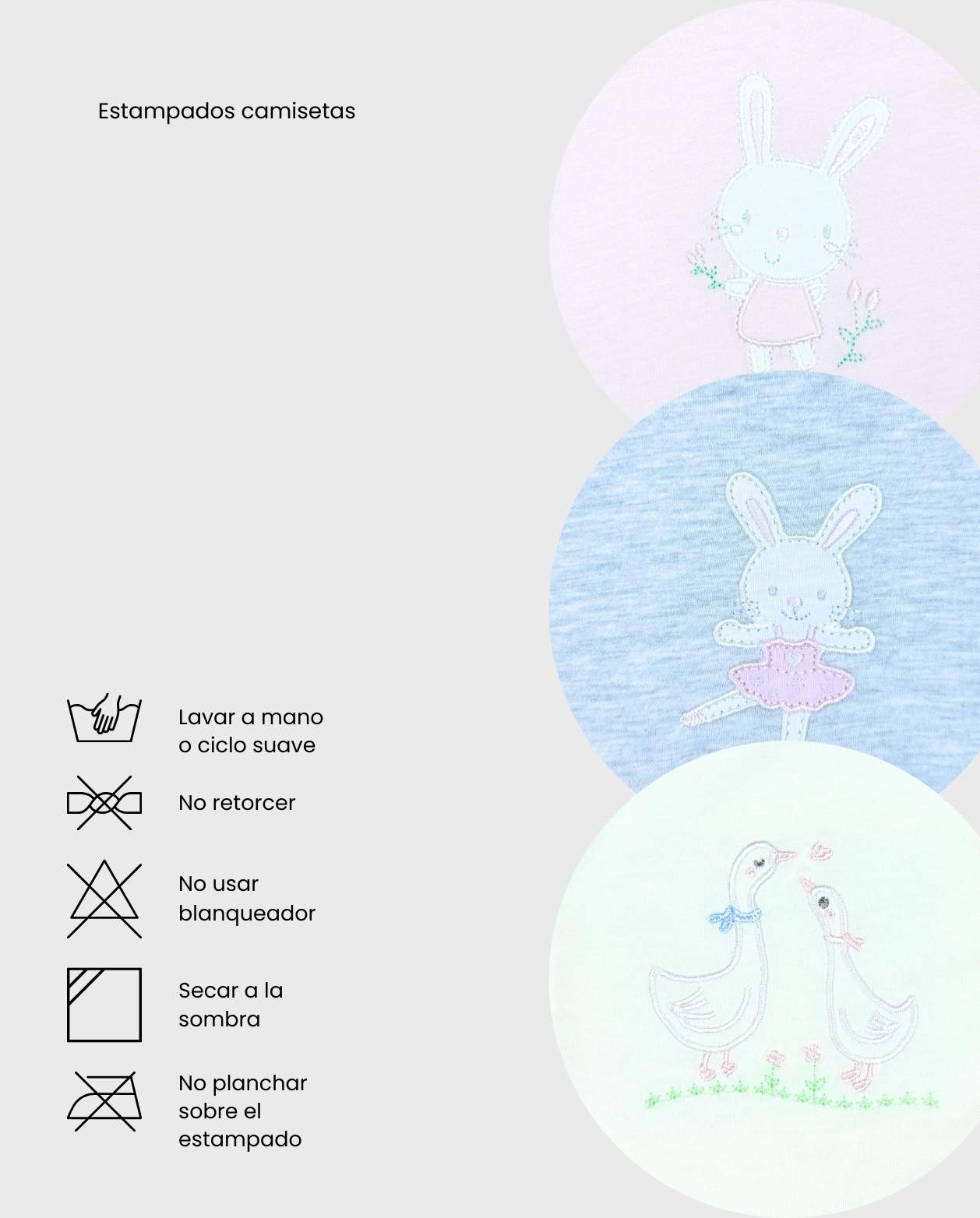 Set 3 Conjuntos Detalles Bordados Bebé Rosa Estampados 