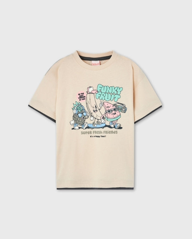 Camiseta Super Fresh Beige Boboli