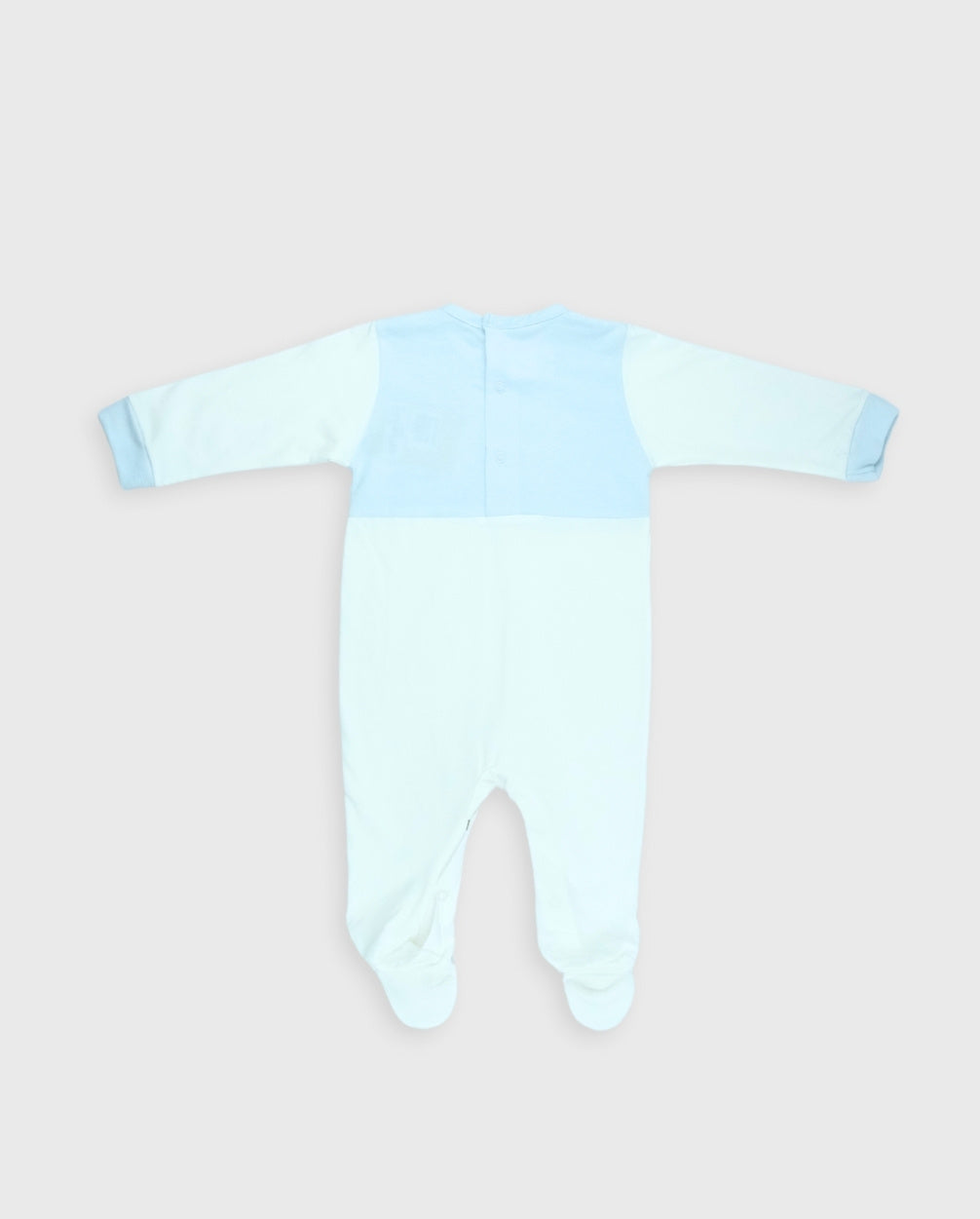 Pijama Enteriza Bordado 100% Algodón Blanco Azul Blue