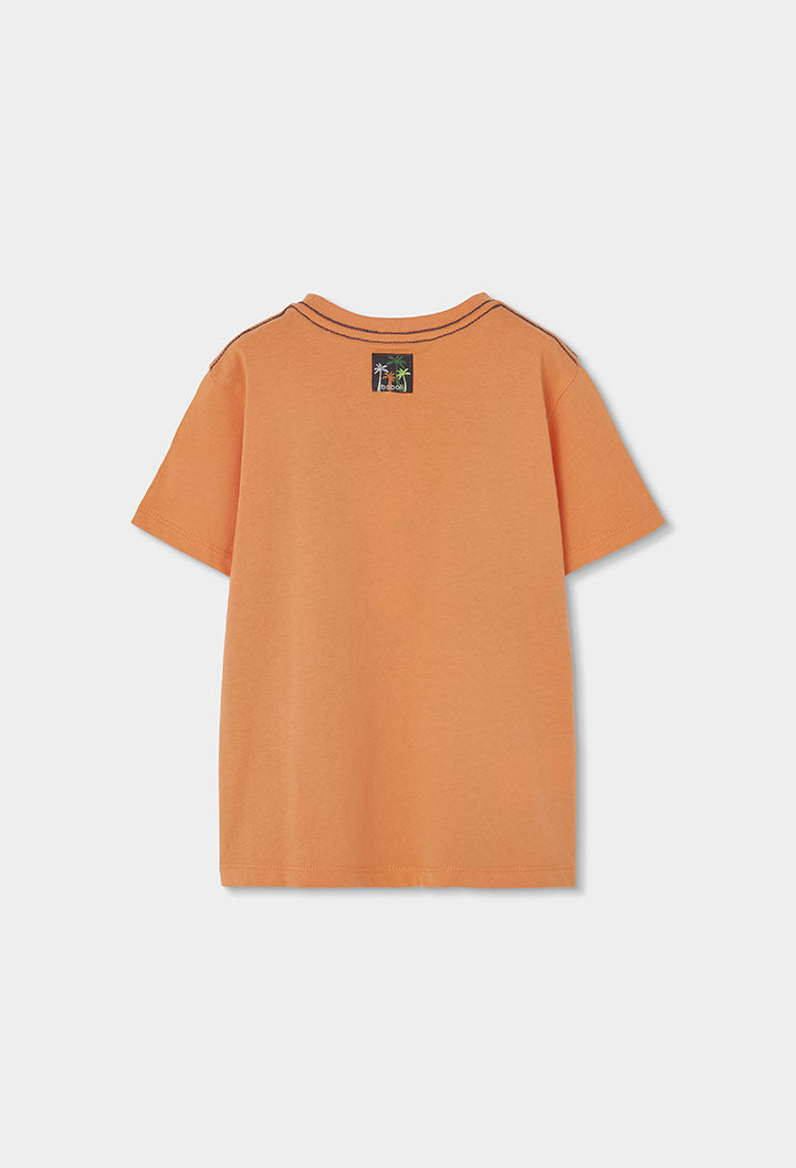 Camiseta Estampado Jungla Animales Naranja Boboli