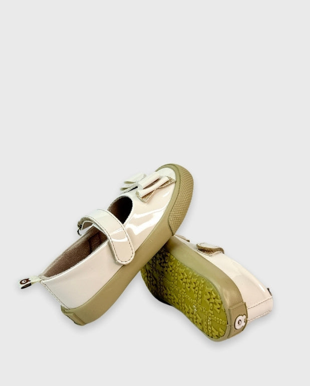 Baletas Charol Moño Marfil Melosos Coquette