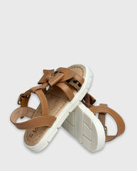 Sandalias Moño Café Animal Print Niñas