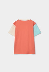 Camiseta Estampado Combinado Naranja Boboli