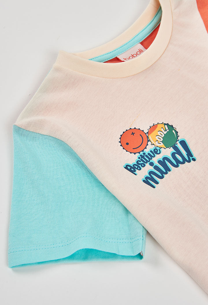 Camiseta detalle estampado Combinado Naranja Boboli 