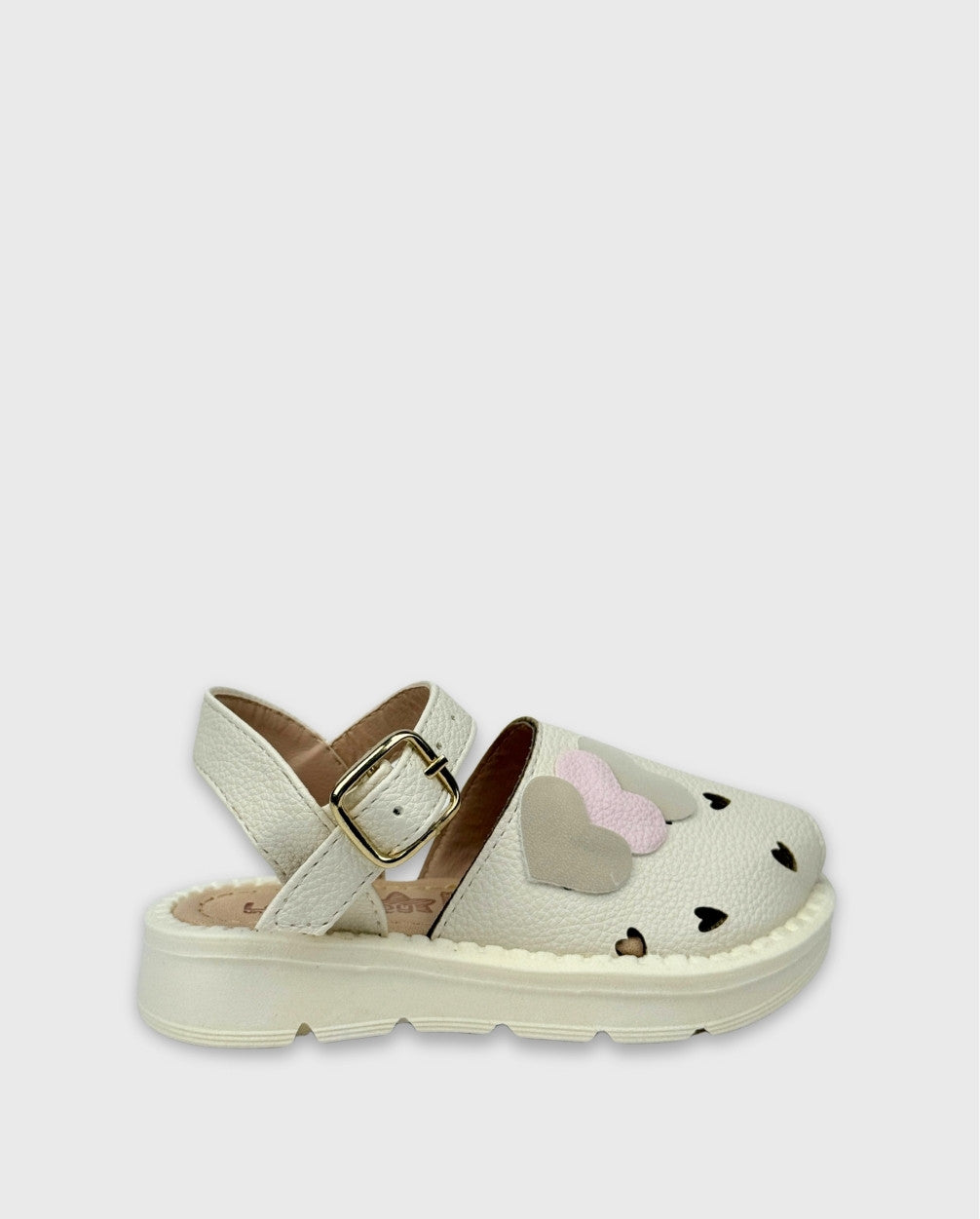 Sandalias Cerrada Corazones Nacar Love
