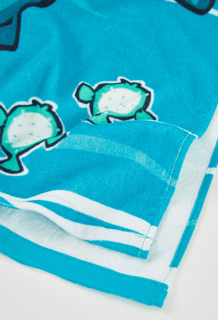 Toalla Capota Estampado Tiburon Boboli detalle