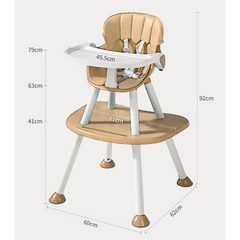 Silla Comedor Escritorio 2 en 1 Beige