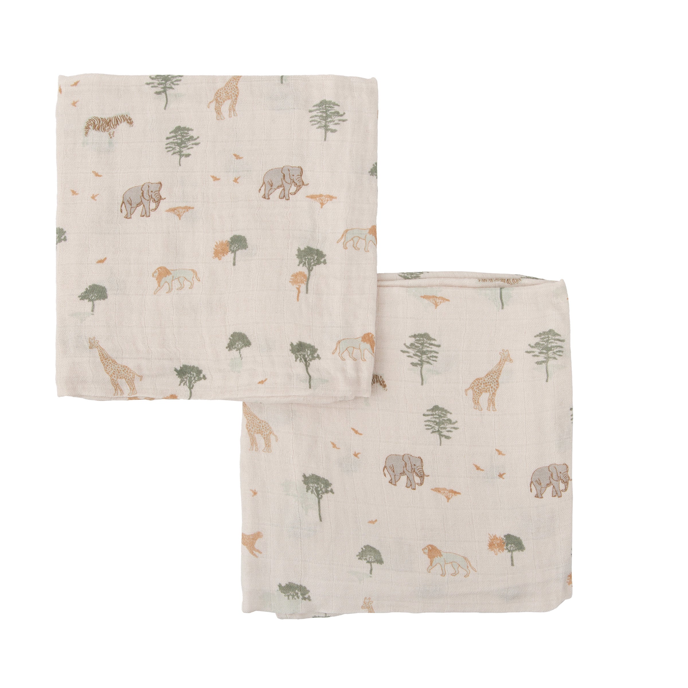 Muselina Masai animales beige bambú Bimbidreams