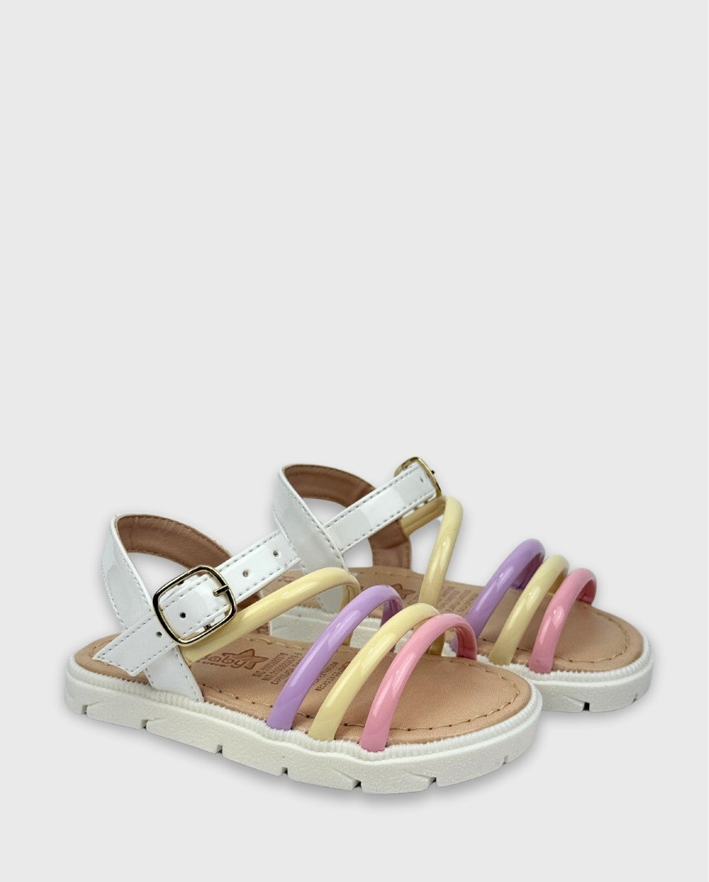 Sandalias Lazos Mate Pastel